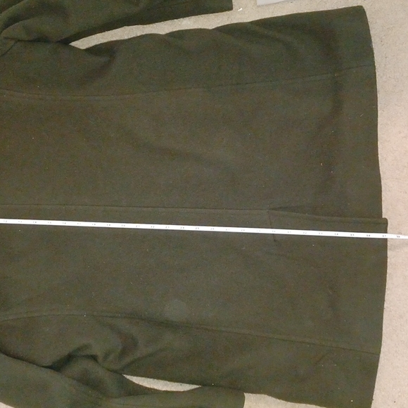 L.L.Bean Classic Lambswool Polo Coat, Three-Quarter Green Women Size 20 Petite - Picture 11 of 16